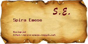 Spira Emese névjegykártya